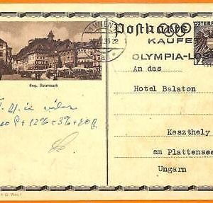 aa2833 - AUSTRIA - POSTAL HISTORY - STATIONERY CARD 1936 Olympics postmark