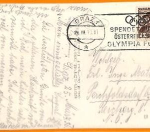 aa2825 - AUSTRIA - POSTAL HISTORY - POSTCARD 1936 Olympic Games postmark