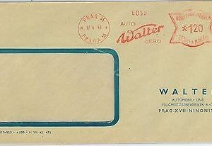 61127  - BOHEMIA MORAVIA - POSTAL HISTORY - POSTMARK on COVER 1943  Auto WALTER