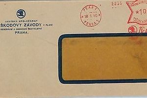 61125  - BOHEMIA MORAVIA - POSTAL HISTORY - POSTMARK on COVER 1940 Auto SKODA