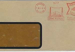 61141  - BOHEMIA MORAVIA - POSTAL HISTORY - POSTMARK on COVER 1942   RADIO