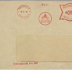 61135  - BOHEMIA MORAVIA - POSTAL HISTORY - POSTMARK on COVER 1941 Auto SKODA