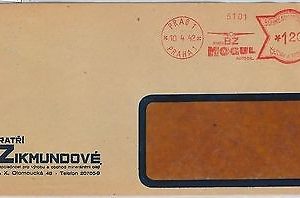 61147  - BOHEMIA MORAVIA - POSTAL HISTORY - POSTMARK on COVER 1942  Auto MOGUL