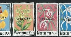 78436b -  MONTSERRAT - STAMP Set:  ORCHIDS Flowers  MNH - Overprinted SPECIMEN