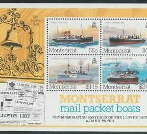 78440 - MONTSERRAT - STAMP:  Boats Ships  S/S  MNH - Overprinted SPECIMEN