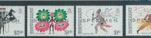 78442 - MONTSERRAT - STAMPS:  Carnival  DANCING Music  4 values MNH -  SPECIMEN