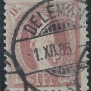 78445 - SWITZERLAND - STAMP: Michel  # 63D  11 1/2 * 12 Perf - Fine  USED