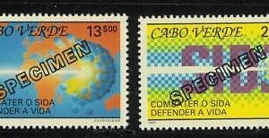 78452 - CABO VERDE - STAMPS:  Medicine AIDS  2 values MNH -  SPECIMEN  1991
