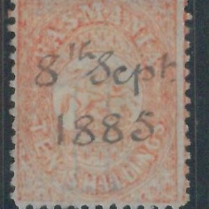 78509 -  AUSTRALIA : Tasmania - STAMP  -  Postal FISCAL STAMP  # F17 used! FINE!