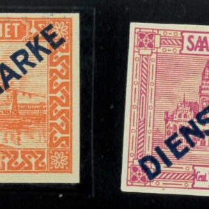 78538 - SAAR Germany - STAMPS - Michel # service 12 + 14  - Very Fine VLH