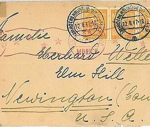 10681 - GERMANY -  POSTAL HISTORY:   COVER to USA : 75 Pf TARRIF - 1947