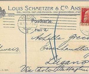 51245 -  GERMANY Bayern -  POSTAL HISTORY: POSTCARD from ANSBACH 1914