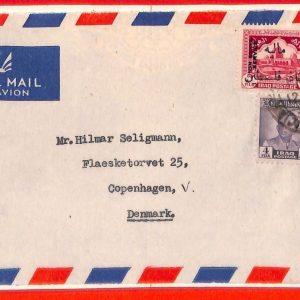 aa4102 - IRAQ - POSTAL HISTORY - AIRMAIL  COVER to DENMARK  1949  FRONT ONLY