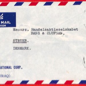 aa4120 - IRAQ - POSTAL HISTORY - AIRMAIL  COVER to DENMARK  1962