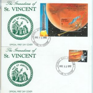 82835 - GRENADINES of  ST Vincent -   2 FDC COVERS - SPACE Mars Observer