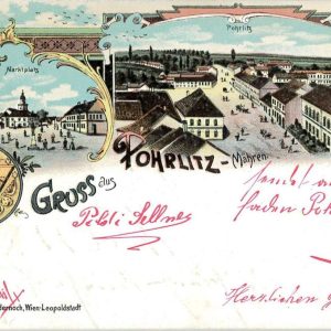 98595 - CZECHOSLOVAKIA  - VINTAGE  POSTCARD - Gruss Aus POHRLITZ Pohořelice 1898