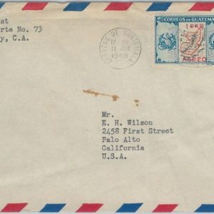 79095 - GUATEMALA -  POSTAL HISTORY - ADVERTISING Postmark on COVER 1949 Sport