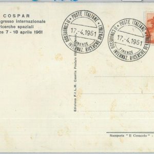82801 - ITALY - Postal History - Special postcard -  SPACE Research FIRENZE 1961