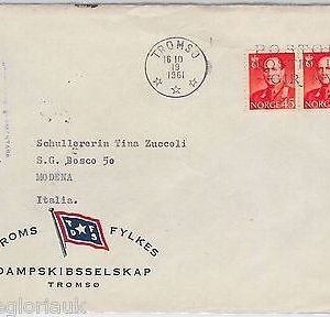 50988  NORWAY Norge -  POSTAL HISTORY  -   COVER to ITALY 1961