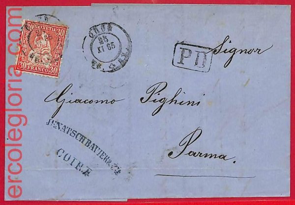 ai5716 - SWITZERLAND - Postal History  - EARLY COVER from Chur - 25.6.65