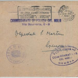 72092 - ITALY - POSTAL HISTORY - Postmark on cover 1951 - HISTORY Caesar POLICE