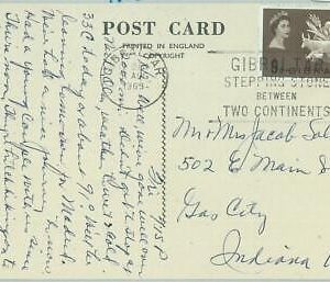 67564 - GIBRALTAR - Postal History - POSTCARD on Postcard 1963 - GEOGRAPHY
