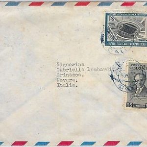 56567 -  FOOTBALL -  COLOMBIA - POSTAL HISTORY:  STAMP on COVER 1957