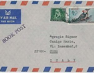 BIRDS - POSTAL HISTORY - INDIA: STAMPS on COVER : BOOK POST!