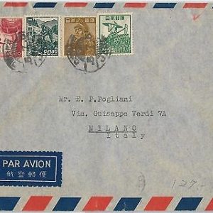 59406-  JAPAN - POSTAL HISTORY:  COVER to ITALY - 1951