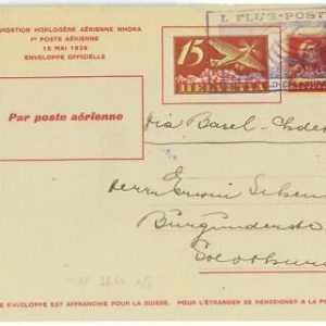 P0042 - Switzerland - POSTAL HISTORY - SBHV # F3  on SF# 26.7 on SPECIAL  Nhora