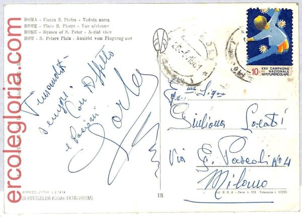 ai3526 - Italy - POSTAL HISTORY - Benefic label used as stamp TUBERCULOSIS 1961