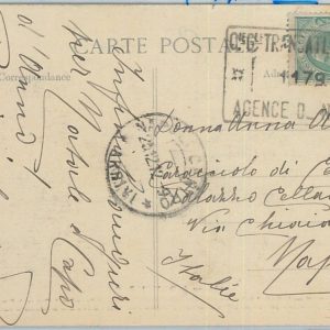 71234 - ITALY - POSTAL HISTORY -  POSTCARD with TRANSATLANTIQUE paquebot  1912