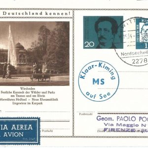 72100 - GERMANY - POSTAL HISTORY -  STATIONERY CARD sent as SHIP MAIL 1964