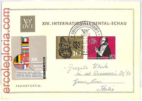 ai3536 - Germany - POSTAL HISTORY - Postcard - MEDICINE, Dental - 1959