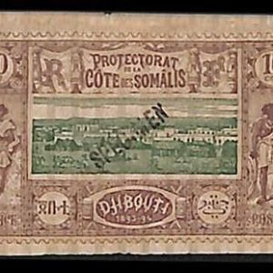 P4136b - COTE DES SOMALIS - STAMP - YT # 10a Surcharge SPECIMEN -  MLH MINT