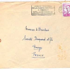 ai3545 - Belgium - POSTAL HISTORY - Cover - MEDICINE Mental Health - 1960