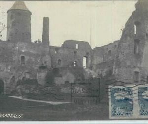 79734 - ESTONIA - Imperf Stamps on VINTAGE POSTCARD:  REVAL Tallinn to LYBIA