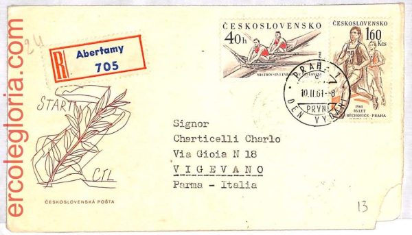ai3572 - Czechoslovakia - POSTAL HISTORY - Set of 3 FDC Sport MOTO football 1961