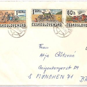 ai3574 - Czechoslovakia - POSTAL HISTORY - Cover - Motorcycles - 1976