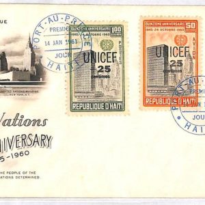 ai3629 - HAITI - POSTAL HISTORY - FDC Cover -  United Nations UNICEF - 1961