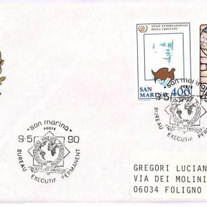ai3762 - San Marino - POSTAL HISTORY - Cover -  Police  INTERPOL - 1990