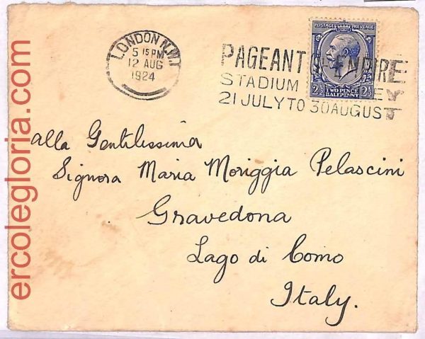 ai3768 - GB - POSTAL HISTORY - Postmark in cover - PAGEANT of EMPIRE  - 1924