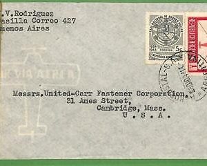 98690  - ARGENTINA - POSTAL HISTORY - Airmail COVER to USA  1944 - CENSORED bank