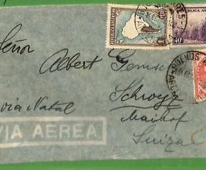 98693 - ARGENTINA - POSTAL HISTORY - Censored AIRMAIL COVER to SWITZERLAND  1944