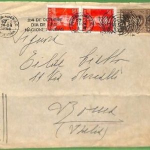 98759 - ARGENTINA - POSTAL HISTORY - COVER to ITALY  1956   UNITED NATIONS
