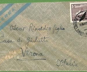 98771 - ARGENTINA - POSTAL HISTORY - Airmail COVER to ITALY  1956