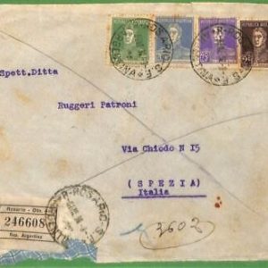 98729 - ARGENTINA - POSTAL HISTORY - Registered COVER: ROSARIO to ITALY  1930