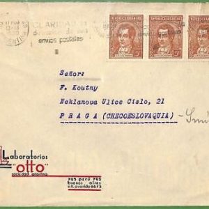 98775 - ARGENTINA - POSTAL HISTORY -   COVER to CZECHOSLOVAKIA  1939
