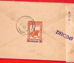 aa3967  - Portuguese India - POSTAL HISTORY -  CENSORED COVER from MORMUGAO 1942
