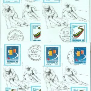83581 -  ITALY - Postal History -  4  MAXIMUM CARDS 1997 - Sport OLYMPIC GAMES